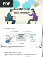 Assertiveness Business Communication