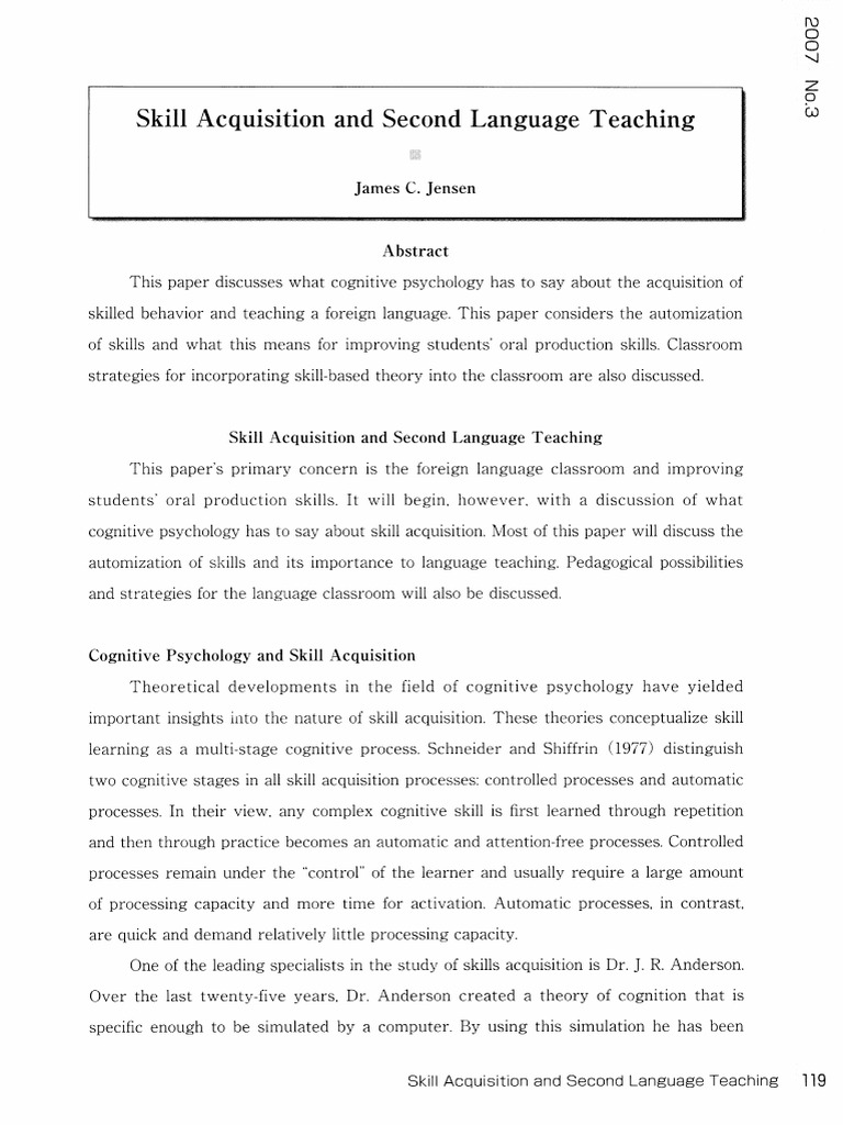 Cognitive Psychology in Language Learning | PDF | Language Acquisition ...