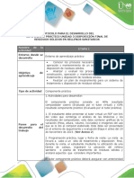 Protocolo Para El Desarrollo Del Componente Práctico - Sistemas de Tratamiento y Disposición Final de Residuos Sólidos