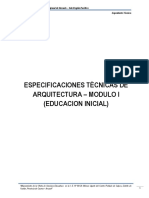 Especificaciones Tecnicas de Arquitectura - Modulo I (Educacion Inicial)