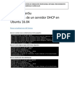 Instalación de Un Servidor DHCP en Ubuntu 16