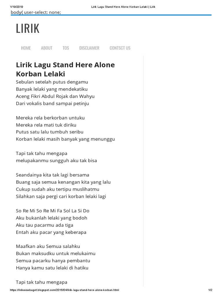 Lirik Lagu Pdf