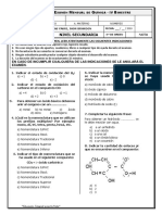 Examen Mensual de Química (N2) Cuarto Bimestre