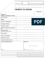 Travel Order Format