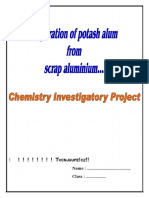 Preparation of Potash Alum From Scrap Aluminium"