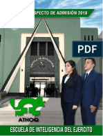 Prospecto de Admisión 2018 Escuela de Inteligencia Del Ejercito PDF