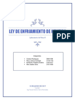 Laboratorio#6 - Ley de Enfriamiento de Newton