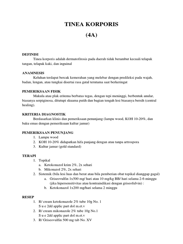 Tinea Korporis | PDF