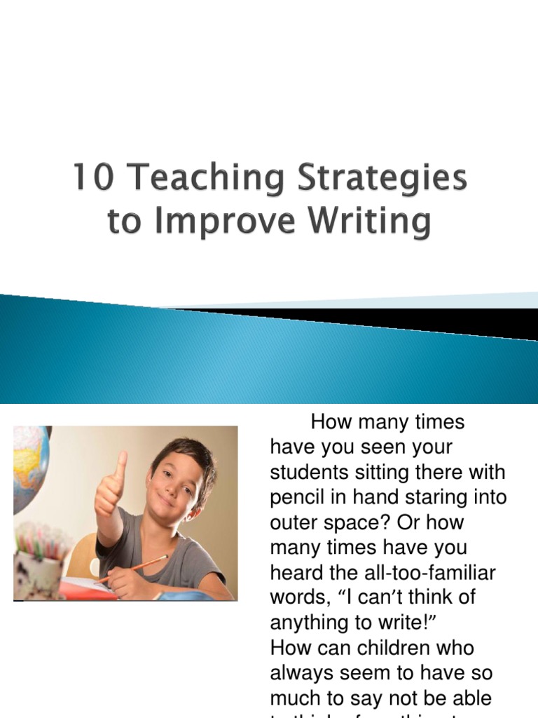 Effective Strategies for Teaching Writing | PDF | Pedagogy | Learning