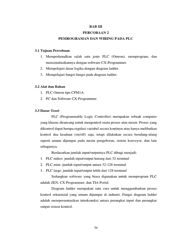 Pemrograman PLC Omron dengan CX-Programmer | PDF | Metode & Bahan Ajar ...