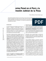 La Reforma Penal en el Perú y la Determinación Judicial de la Pena