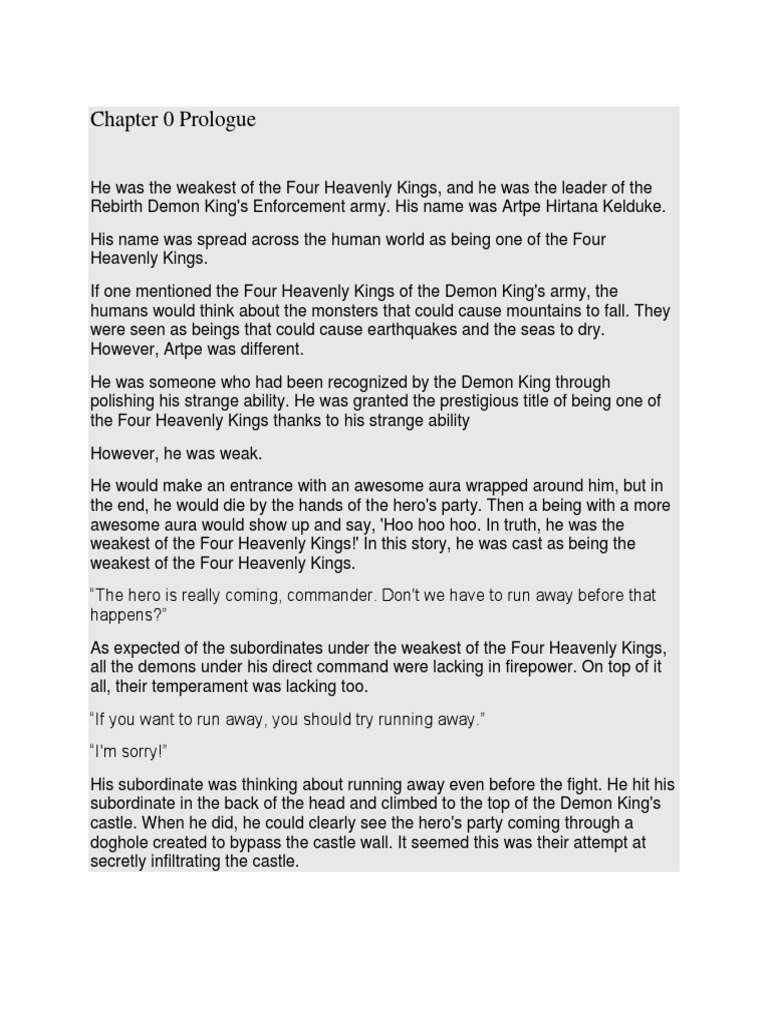 I Reincarnated For Nothing 1100 PDF Demons Hero