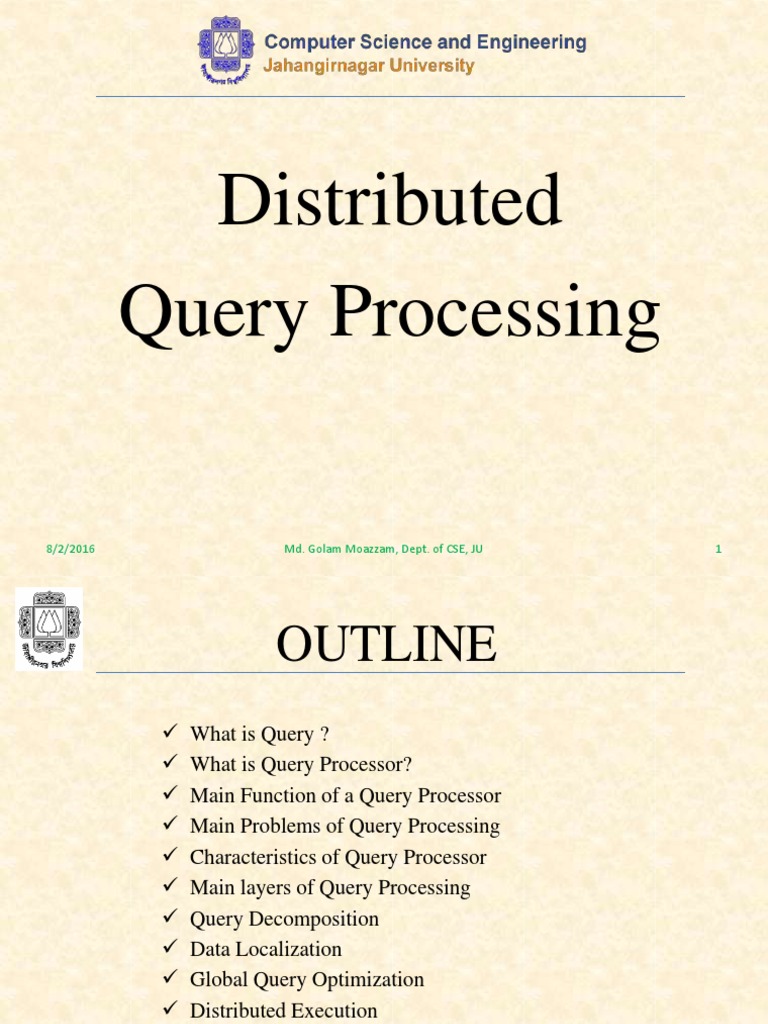 Distributed Query Processing Guide | PDF | Databases | Relational Database