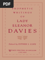 (Women Writers in English 1350-1850) Lady Eleanor Davies, Esther S. Cope - Prophetic Writings of Lady Eleanor Davies - Oxford University Press, USA (1995) PDF