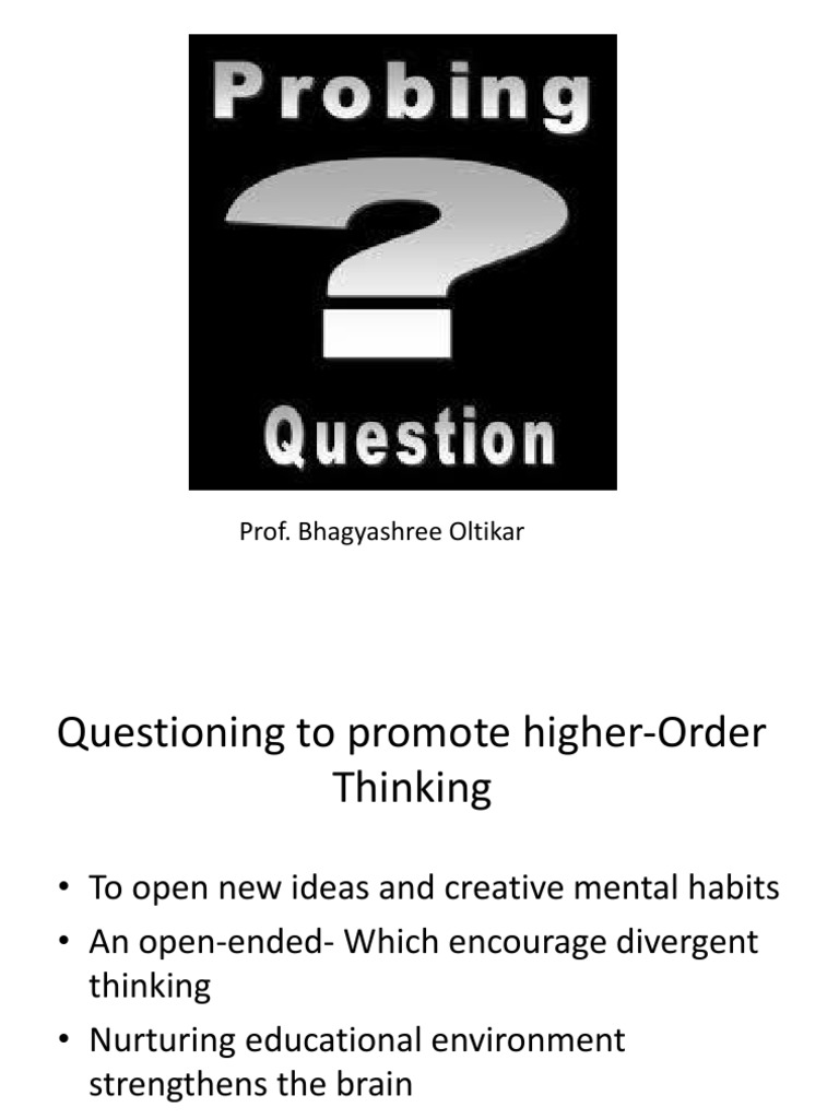 Enhancing Classroom Questioning Techniques | PDF | Question | Cognitive ...