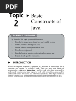 Basic Constructs of JAVA