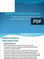 Bahan Hukum Dalam Penelitian