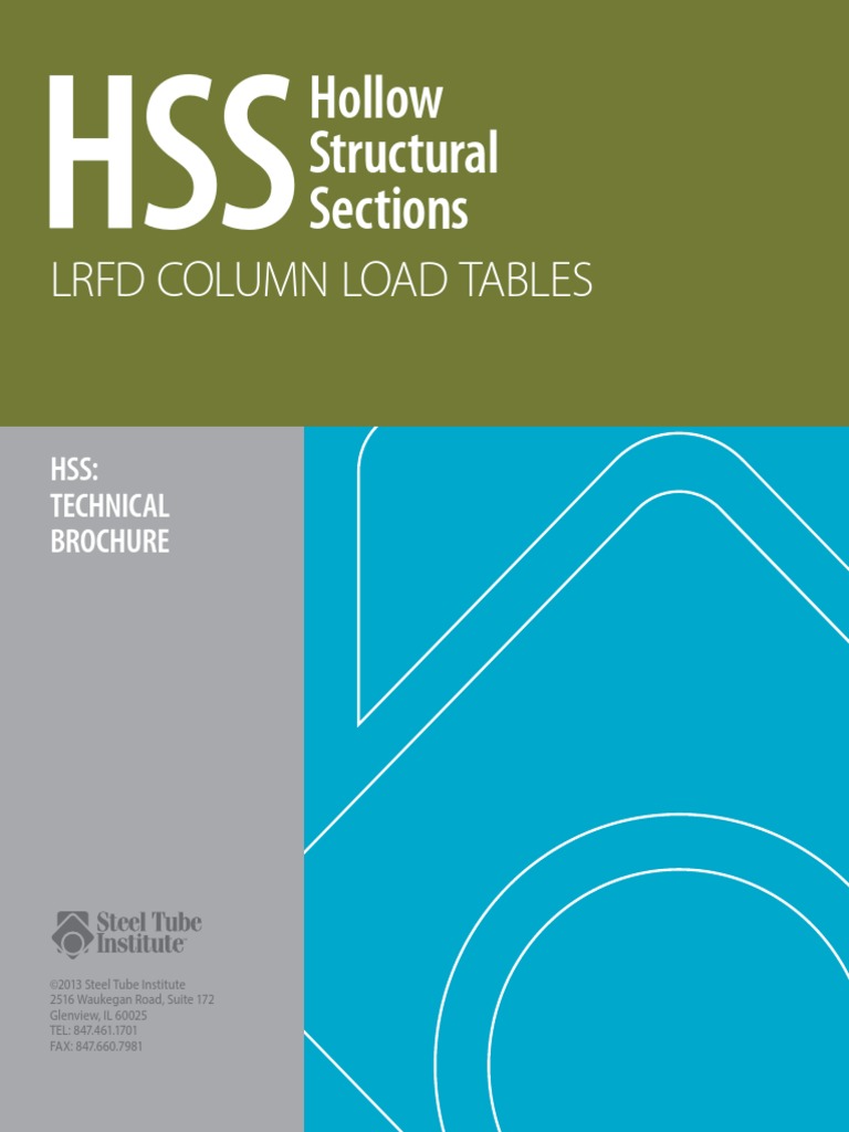 HSS Manufacturing & Load Tables Guide | PDF | Welding | Construction