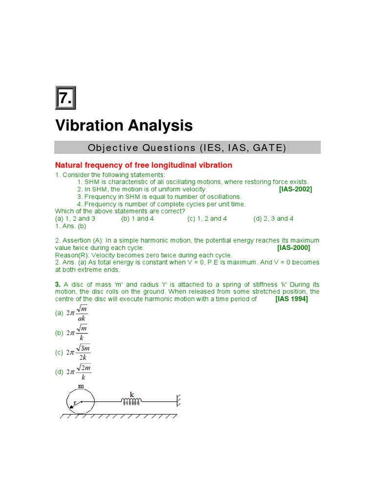Vibration Analysis and Natural Frequencies | PDF | Rotation Around A ...