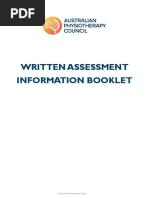 Written Assessment Information Booklet Website July 2018