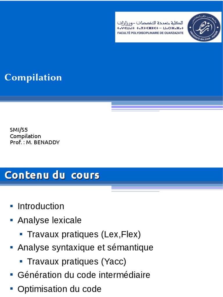 Cours de Compilation et Analyse Sémantique | PDF | Compilateur ...