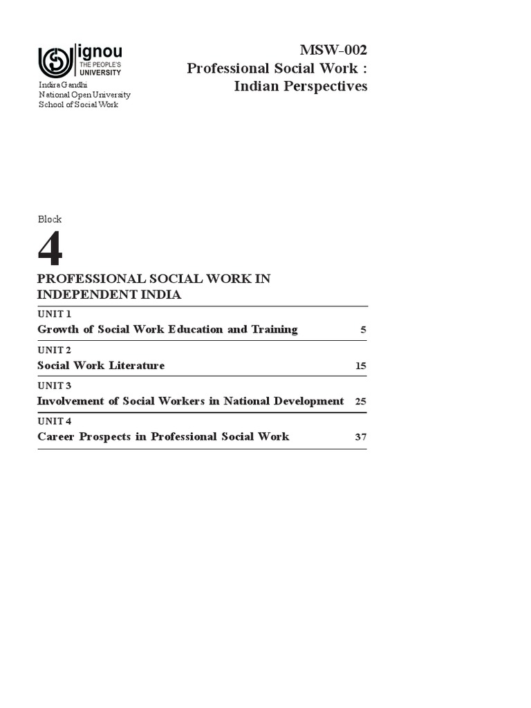 History of Social Work India PDF | PDF | Social Work | Social Science
