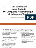 Profil IUP Quarry Harjowinangun Kabupaten Tegal