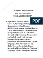 Self Assessment Madifa (X-C) (Spring)