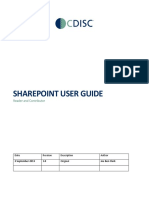 CDSIC Sharepoint User Manual (Reader - Contributor) v1