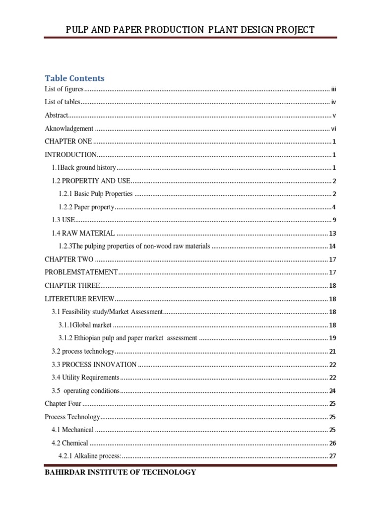 Pulp and Paper Production Plant Design | PDF | Pulp (Paper) | Paper