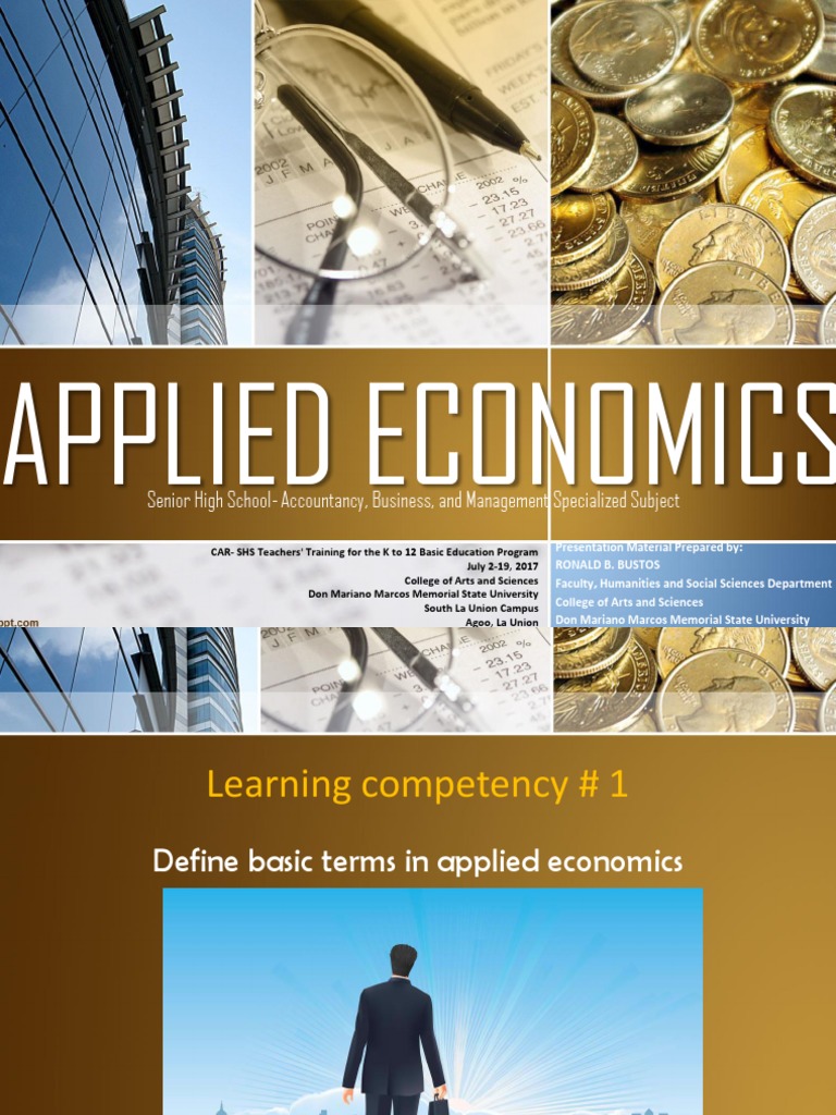 Understanding Applied Economics Concepts | PDF | Macroeconomics | Economics