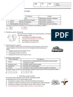 Soal Penilaian Tengah Semester Ipa