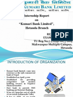 Kumari Bank Internship Report Presentation