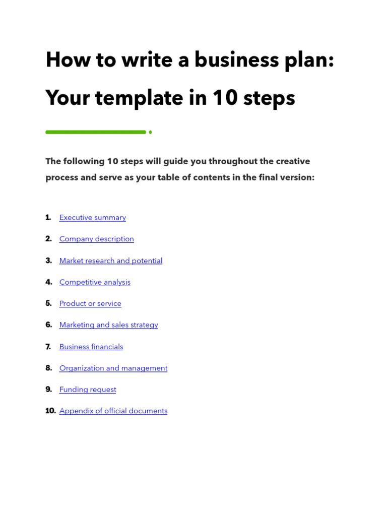 How To Write A Business Plan Template | PDF | Marketing | Income Statement