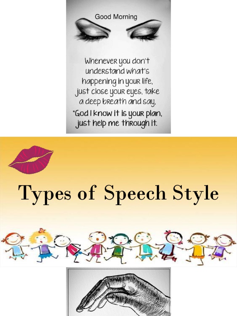 types of speech style pdf