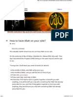 How To Have Allah On Your Side
