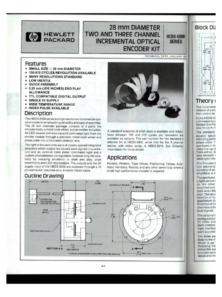 HEDS 5000 Optical Encoders | PDF