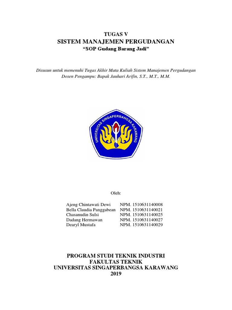 Sop Inventory Checking Dan Stock Take Pdf