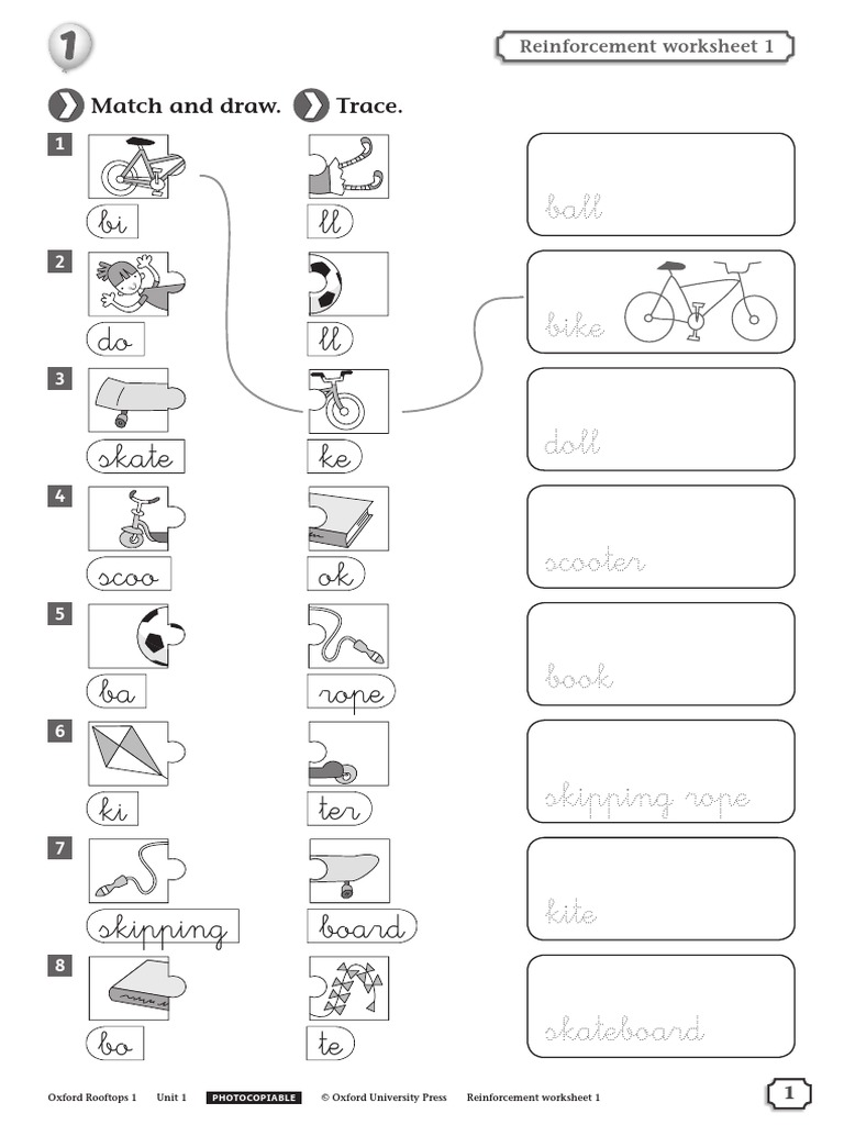 Oxford Rooftops 1 - Worksheets (33 Pages) | PDF