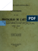 005 - Indice - Protocolos de Cartago - 1785 A 1817 T-V