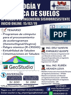 Sismologia Y Dinamica De Suelos 100 Online Ingenieria Software