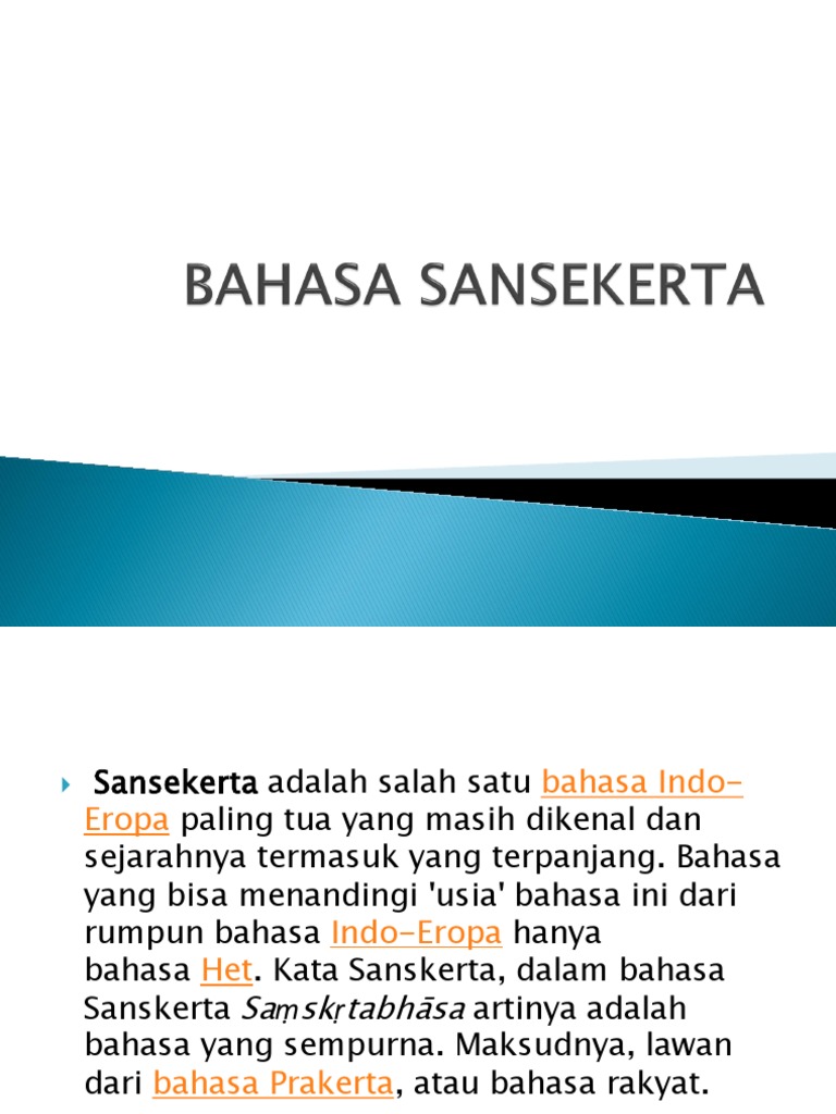 Bahasa Sansekerta | PDF
