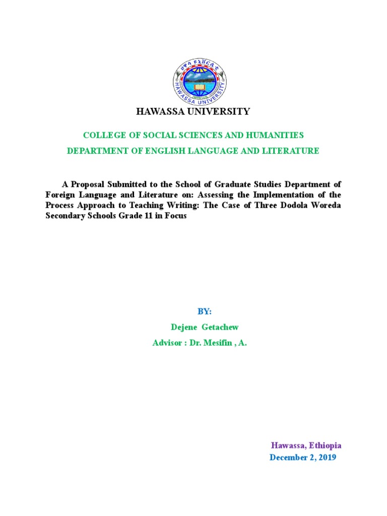 hawassa university research proposal pdf