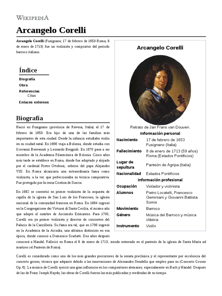 Arcangelo Corelli | PDF | Música clásica | Entretenimiento (general)