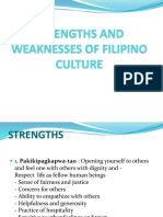 Lesson 9. STRENGTHS AND WEAKNESSES OF FILIPINO CULTURE