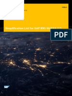 SAP BW4HANA 20 Simplification List2019