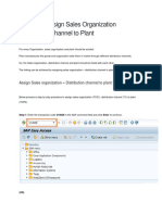 SAP SD - Assign Sales Organization Distribution Channel To Plant