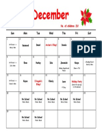 December Snack Calendar