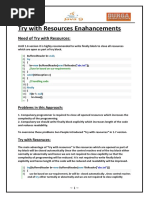 1.1 Try With Resources Enahancements PDF