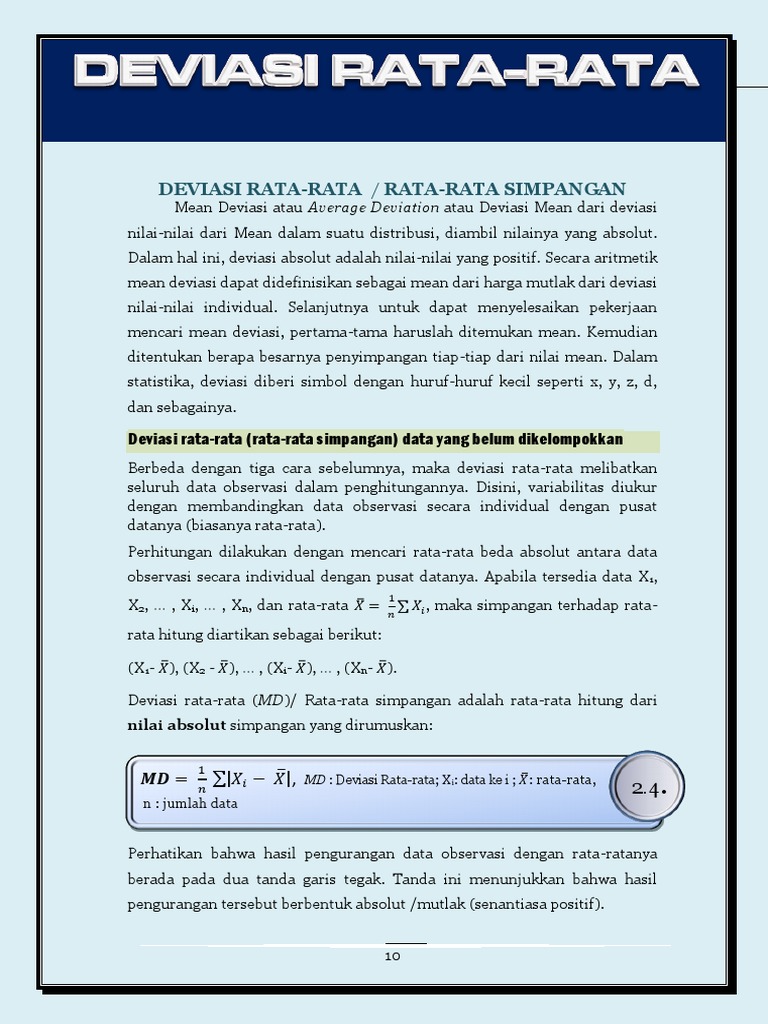 Deviasi Rata Rata | PDF
